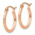 thumbnail image 2 of 14k Or Rose 2.5mm Couteau Bord Boucles d'Oreilles Rondes, 2 of 8