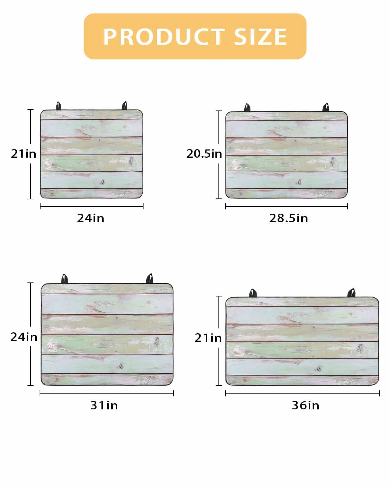 nqOlkjepod Large Induction Cooktop Protector Mat 24"x21", Green Grey Wooden Stove Top Covers for Electric Stove, Farmhouse Vintage Stripes Decorative Stove Burner Cover Mats, Glass Top Stove Cover