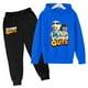 thumbnail image 2 of Sudadera con capucha para niños, abrigo de moda, estampado de viaje de anime para niños y niñas de 3 a 12 años, camiseta y pantalones, conjunto informal con capucha de 2 piezas, 2 of 4