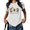 2-White, variant on COZYMY Women's Storybook Art Graphic Short Sleeve T-Shirt Soft Cotton Black Crewneck Summer Tee