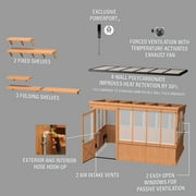 Backyard Discovery Zalie 11 x 7 Cedar Wood and Polycarbonate Greenhouse Kit, PowerPort