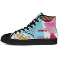 thumbnail image 3 of Aidianart Womens 80s High Top Canvas Sneakers High Top Shoes Size 7, 3 of 5