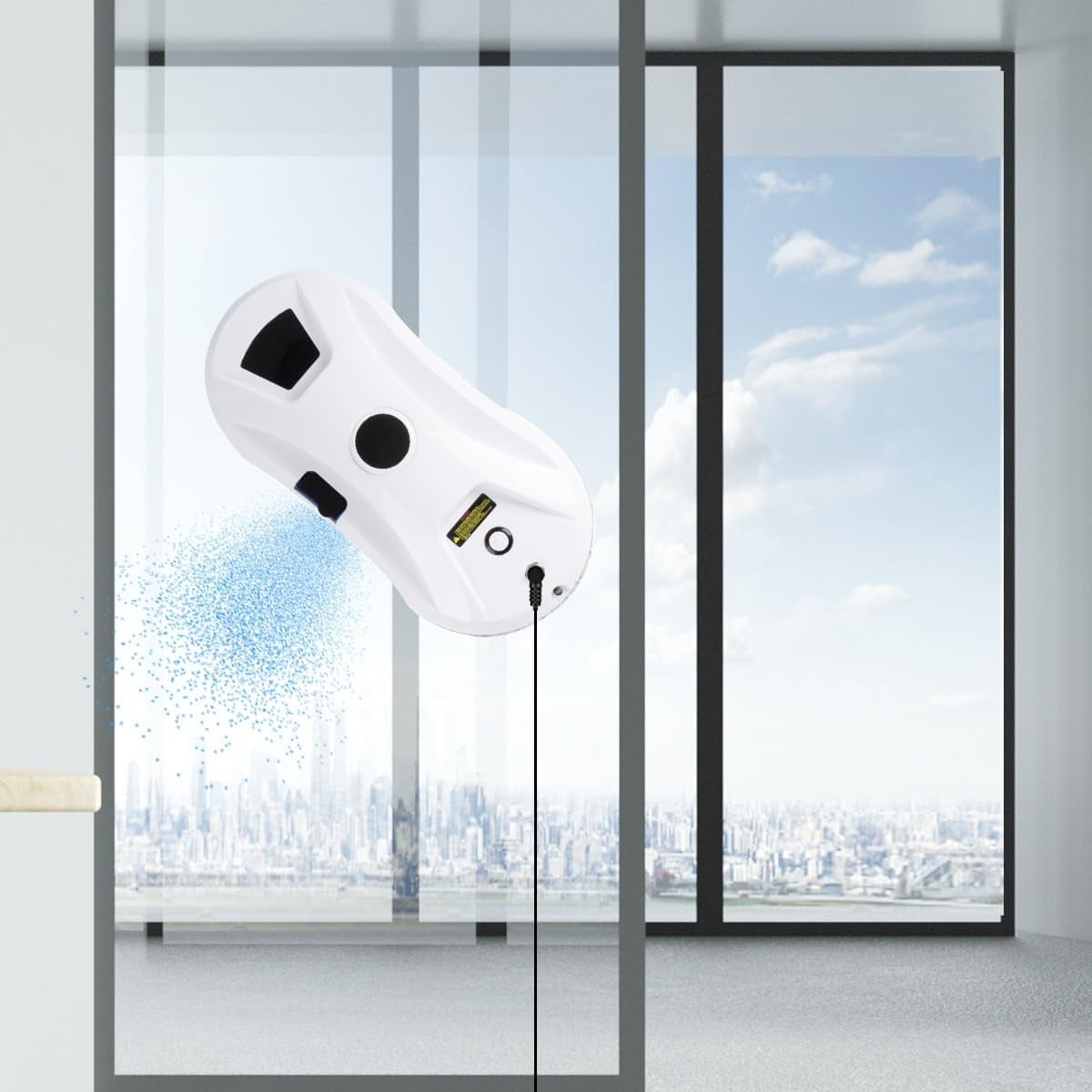 Window Cleaner Robot,Automatic Water Spray Window Washing Machine with Intelligent Path Planning, Anti-Falling Edge Detection Remote Control, for Glass, Tiles, Bathroom Cleaning