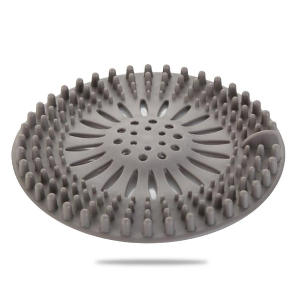 Fregadero de alcantarillado Drenaje de basura Filtro de basura Cola de pelo Reciclado Tapón de agua Anti-Tloquía Cubierta Cubierta Herramienta de bañera para cocina Gris Inevent HA011880-04