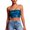 #045 Light Blue, variant on Felirenzacia Womens Strapless Cropped Bandeau Tube Tops Classic Sleeveless Going Out Carnival Mardi Gras Sequins Top, Silver,Free Size