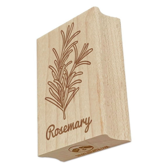 Rosemary Herb Label Plant Rectangle Rubber Stamp Stamping Scrapbooking Crafting - Small 1.7in