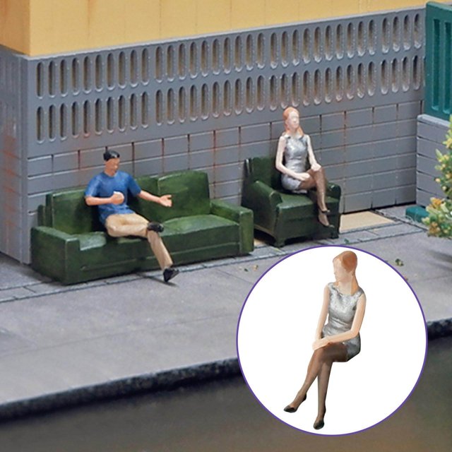 Dalazy 1/64 Mini Ornaments Miniature Figurines Model DIY Craft Projects Lightweight Woman