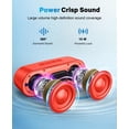 thumbnail image 3 of Altavoces Bluetooth LENRUE Impermeables Portátiles TWS 24h Rojo, 3 of 6