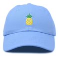 thumbnail image 1 of DALIX Pineapple Hat Unstructured Cotton Baseball Cap in Light Blue, 1 of 4