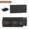 thumbnail image 3 of Homfa Farmhouse Buffet Cabinet with 2 Drawers, 70.9" W Kitchen Sideboard with 5 Doors & Adjustable Shelves for Kitchen Dining Room, Black, 3 of 11