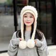 thumbnail image 4 of Gorro de invierno con orejeras y gorro de lana para mujer, 4 of 4