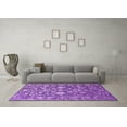 thumbnail image 3 of Ahgly Company Indoor Round Oriental Purple Industrial Area Rugs, 4' Round, 3 of 4