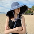 thumbnail image 5 of Zhengup Super Wide Brim Women Sun Hat Cotton Floppy Packable Reversible Wired Edge Hats UV Protection Summer Beach Travel Garden, 5 of 5
