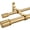 Warm Gold, variant on Double Curtain Rod 72 to 144 Inch,1 Inch Heavy Duty Curtain Rods for Windows with Solid Aluminum Cylindrical Finials and Bracket,1’’ Front and 5/8’’ Back Telescoping Double Drapery Rod,Warm Gold