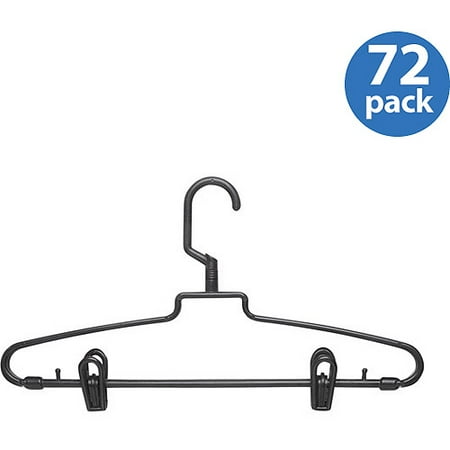 Honey Can Do 72pk Hotel-Style Hangers with Clips, Brown