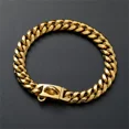 thumbnail image 2 of R Collar De Perro De Eslabón Cubano, Cadena De Oro, Collar, 2 of 8