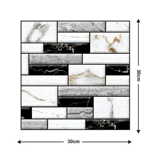 Ohufall 3D Waterproof Self Stick Wall Stickers Kitchen Bathroom Home Wall Decor Room Decor