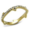 thumbnail image 1 of Women IP Gold Stainless Steel Ring with Top Grade Crystal in Clear - Size 7, 1 of 1