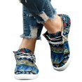 thumbnail image 4 of Willtoo Canvas Sneakers for Women Colorful Western Low Top Canvas Shoes Slip on Flats Loafers Shoes Casual Comfortable Breathable Walking Shoes, 4 of 5