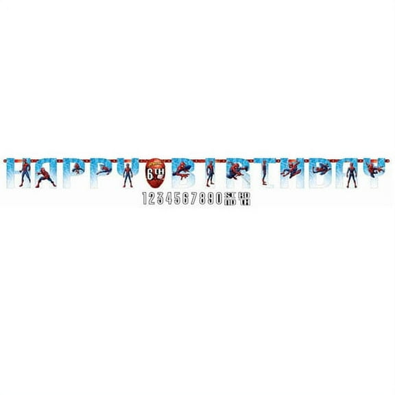 Spider-Man 'Webbed Wonder' Jumbo Letter Banner Kit (1ct)