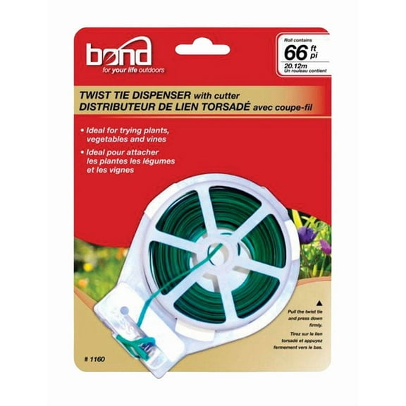 Bond 66' Twist Tie Roll with Cutter