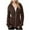 *Brown, variant on ClodeEU Women's Light Cotton Hoodie Jacket With Pockets，Fall Fashion Slim Sweatshirts With Zip Purple,Womens Plus XXL
