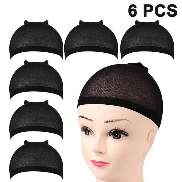 6 pc Wig Net Mesh Wig Cap Black Neutral Hairnet Quality Stretch