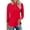 Red, variant on Women's Stand Collar 3/4 Sleeve Blouse Casual Basic Top All Season Fashion Trending Apparel