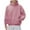Pink, variant on XIAONU Mens Hoodies Solid Color Drawstring-Free Pocket Hoodie Long Sleeve Casual Loose Pullover Hooded Sweatshirt