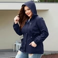 thumbnail image 4 of Plus Size Rain Jacket Women Lined Hooded Lightweight Raincoat Active Outdoor Waterproof Windbreaker, 4 of 7