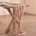 thumbnail image 1 of Chiffon Table Runner 28.4x120.1 Inches Sheer Wedding Runner Romantic Rustic Table Runner for Wedding Party Baby Shower Decorations,Rose Gold, 1 of 7