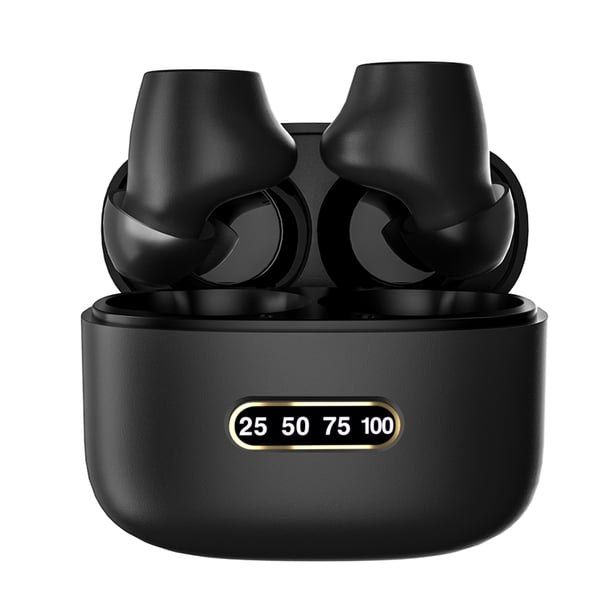 Audífonos BT5.0 Audífonos inalámbricos verdaderos Audífonos Bluetooth Audífonos inalámbricos Audífon Abanopi Negro