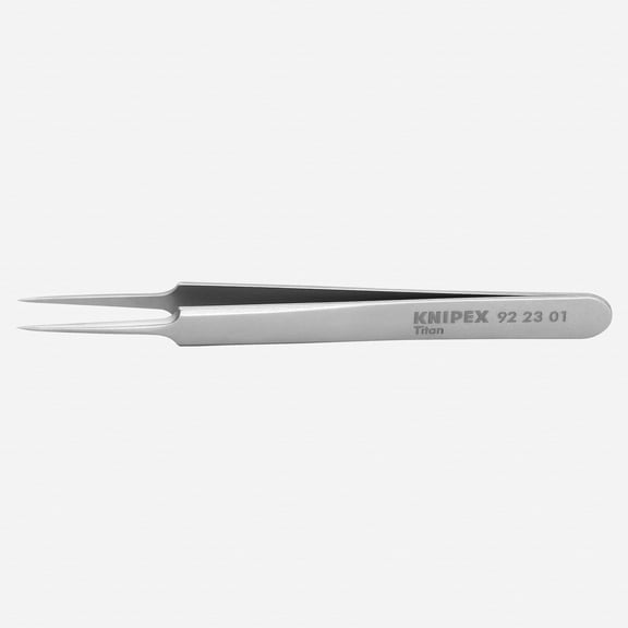 Knipex Titanium Gripping Tweezers, Needle-Point Tips, 4.5"