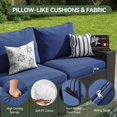 thumbnail image 3 of Aoxun Patio Furniture Set, 12 Pcs Outdoor Patio Furniture Sets with 4 in Thicken Cushion, Widen Armrests Wicker Outdoor Sectional for Backyard (Waterproof Cover Include), 3 of 6