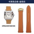 thumbnail image 3 of Reloj de cuero de liberación rápida de 21 mm con accesorios para pulsera de reloj con hebilla flotante Caitier Santos WSSA0009 WSSA0018, 3 of 5