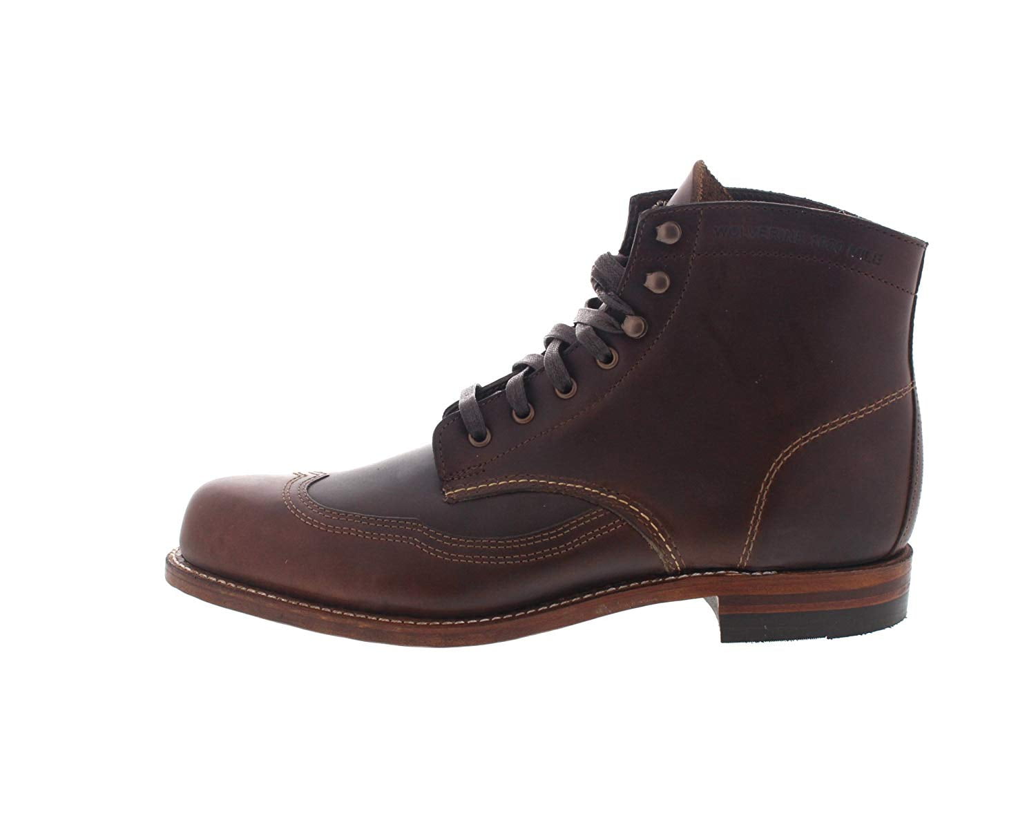 靴 WOLVERINE ADDISON BOOT BROWN WING TIP wolverine addison 1000 mile wingtip mens boot w05344 - Walmart.com