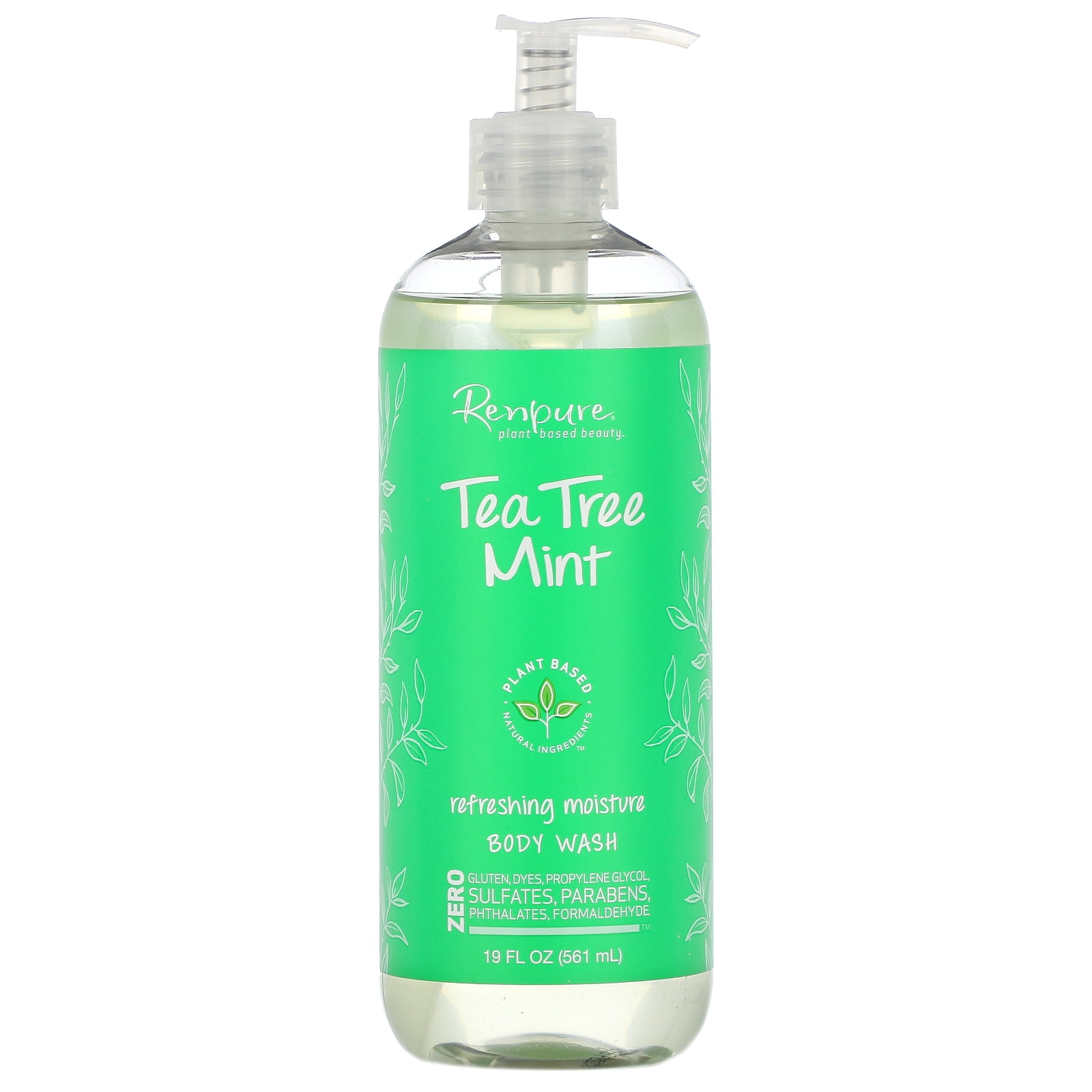 Renpure Tea Tree Mint, Refreshing Moisture Body Wash, 19 fl oz (561 ml