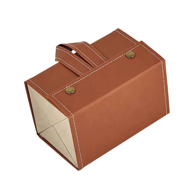 Organizador de anteojos de cuero plegable 2/3/4/5/6 caja de almacenamiento de gafas de sol de múltiples ranuras portátil de viaje para gafas Almacenamiento y organización del hogar L6401 marrón Bewildely HA003745-04B