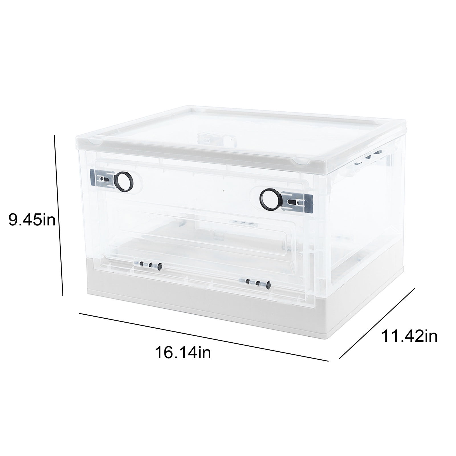 Organization Storage - Storage Bins With Lids - Storage Bins, Plastic Storage Bins For Closet Organizer, 28L Folding Storage Box, Stackable Toy Storage Bins Storage