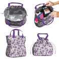 thumbnail image 2 of Pioneer Flower Floral Print Pattern Drawstring Lunch Bag Women - Drawstring Lunch Bag Insulated for Work Office - Stain-Resistant Large Lunchbags for Women with Multi-Pockets, 2 of 5