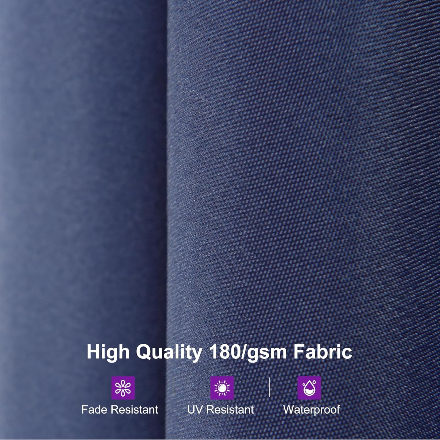 PURPLE LEAF 13ft Double-Sided Patio Umbrella with Base Included Market Rectangle Table Umbrella Outdoor Umbrella with Crank for Backyard Pool Garden Deck, Navy blue