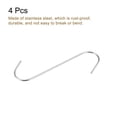 thumbnail image 3 of Unique Bargains 6.89' Meat Hooks, 0.12' Thick Stainless Steel S-Hook, Meat Processing Hanging 4Pack, 3 of 5
