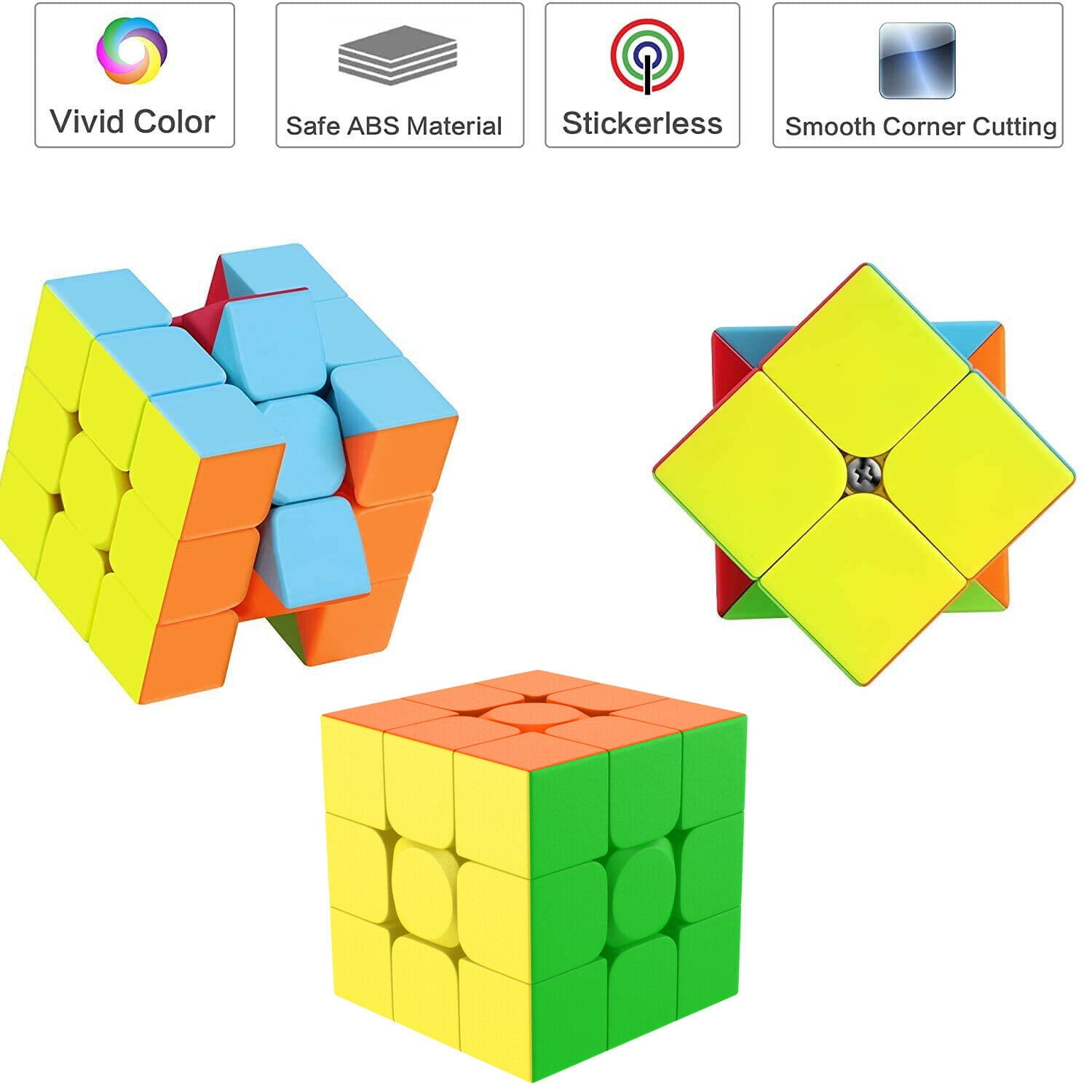 Speed Rubix Cube Smooth Magic Puzzle Rubic Twist Gift Toy 3x3 Rubiks Black 