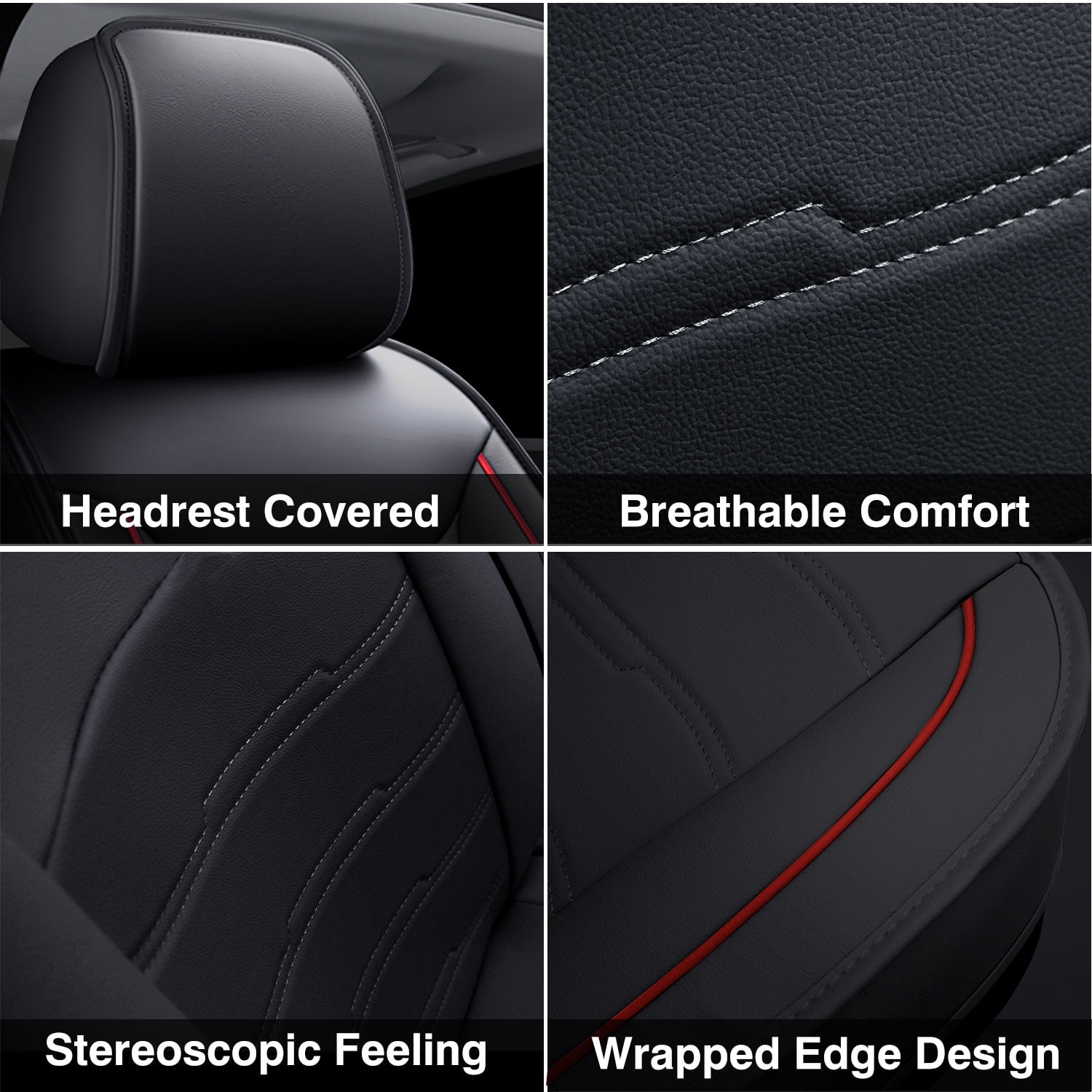 For Dodge Ram 1500 2009-2023 2500 3500 Crew Cab Pickup Truck Car Car Seat Covers 5 Seats Full Set Cushion Cover Leather