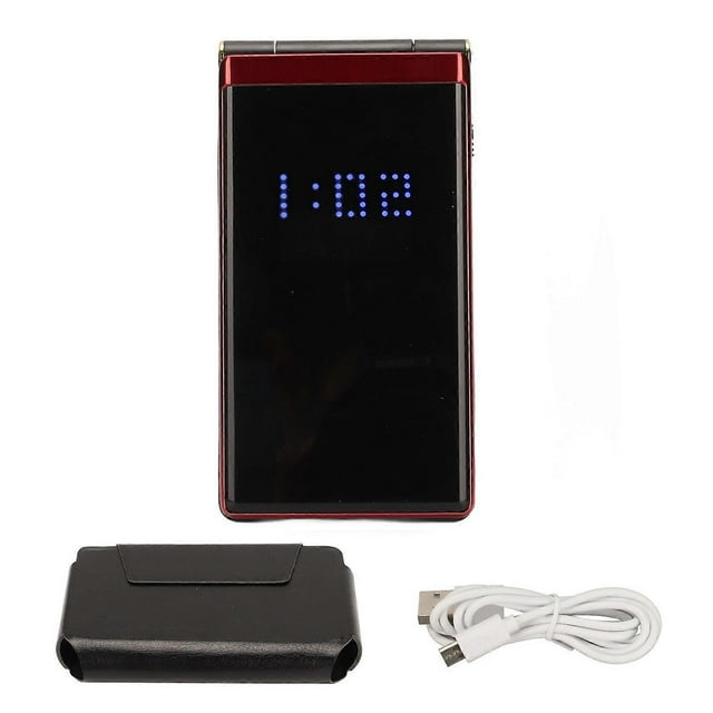 Téléphone portable senior à clapet grand écran 2,8 pouces, ultra longue durée de veille, 5\xa0900 mAh, M2 C, rouge