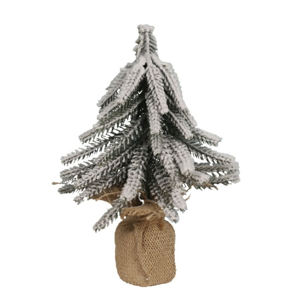 Decoraciones Del Árbol de Navidad, White Mini Snowflake Christmas Tree Ornament 22cm para la Pantalla de la Ventana de la Barra de Escritorio, Pe Y Paño, Pequeños Suministros Festivos Del Árbol de Nav