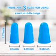 thumbnail image 6 of Blue Silicone Finger Protectors, Hot Glue Gun Finger Gloves, 15 Pcs of Finger Guards, for Sewing, Adhesives, Wax, Finger Caps in 3 Sizes, 6 of 6