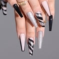 thumbnail image 7 of Long Artificial Nails for Women Durable Trendy Simple Press-on Nails for Daily Everyday Wearing  Glue Models, 7 of 7