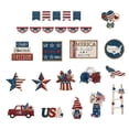 thumbnail image 2 of Fwttom 4Th of July Decorations, 26 Piece Tiered Tray Decor Independence Day Flag Wood Sign Tray Decor, 2 of 6