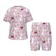 thumbnail image 1 of Balery Easter Rabbit Conjunto de Pijama Infantil de Manga Corta con Estampado – Ropa de Dormir de Algodón Suave-4X-Large, 1 of 6
